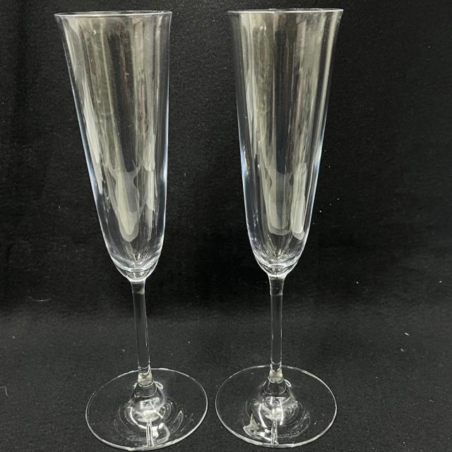 【中古】baccarat バカラ シャンパン ワイングラス フィラオ ペア　高24.5*3口径5【送料無料】