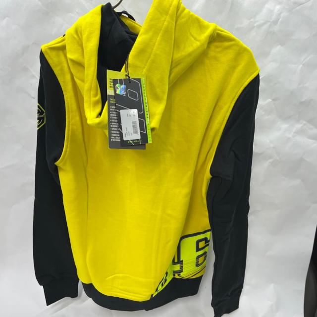 【未使用】ヴァレンティーノ ロッシ ドクターVR46フーディメンズXS長黄黒　レース色移りあり【送料無料】メール便※代引き不可_3