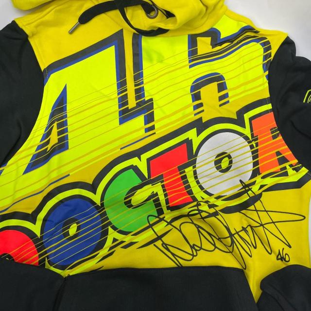 【未使用】ヴァレンティーノ ロッシ ドクターVR46フーディメンズXS長黄黒　レース色移りあり【送料無料】メール便※代引き不可_4