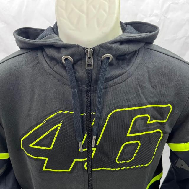 【未使用】ヴァレンティーノ ロッシ VR46フロントジップパーカー黒メンズXS長袖VALEYELLOW【送料無料】メール便※代引き不可_5