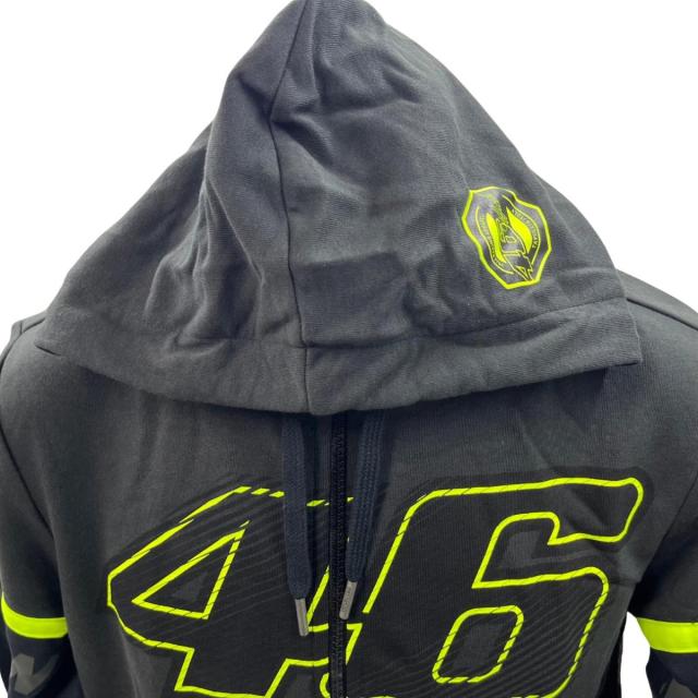 【未使用】ヴァレンティーノ ロッシ VR46フロントジップパーカー黒メンズXS長袖VALEYELLOW【送料無料】メール便※代引き不可_8