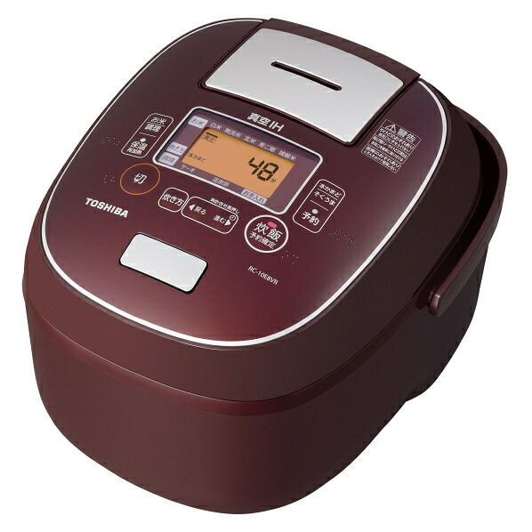 【動作確認済】【中古】本体のみ 東芝 真空IH式 炊飯器 5.5合炊き RC-10E8VR-RS ディープレッド 2020年製