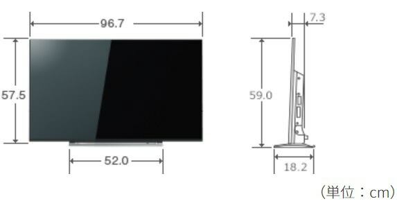 【動作確認済】【中古】本体・リモコンのみ 東芝 43型 液晶テレビ REGZA 4Kチューナー内蔵 43M520X ブラック系 2018年製_4