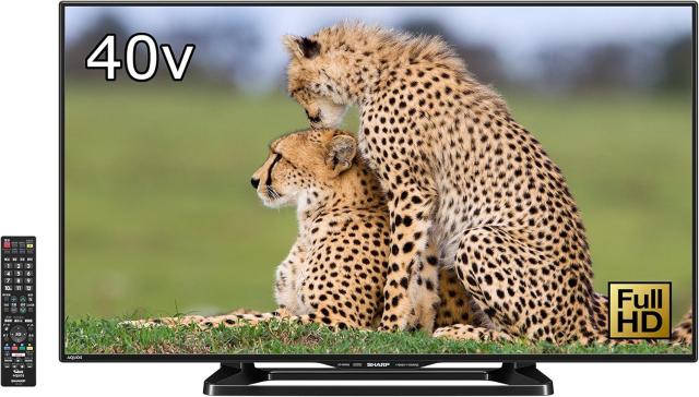 【動作確認済】【中古】本体・リモコンのみ シャープ 40V型 液晶テレビ AQUOS LC-40W35 ブラック系 2016年製