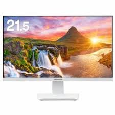 【動作確認済】【中古】本体のみ グリーンハウス 21．5型ワイド液晶ディスプレイ ホワイト GH-LCW22L-WH 2024年製
