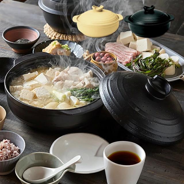 軽量土鍋 9号 3〜4人用 MIYABI 食洗機・直火可 鍋料理 鍋 ごはん鍋 炊飯 鍋調理 和食器 家庭用鍋 炊き込みご飯 和風食器 卓上鍋 あったか料理 冬の食卓 シンプルデザイン 食卓 調理器具 キッチン用品 和モダン 日常使い_1