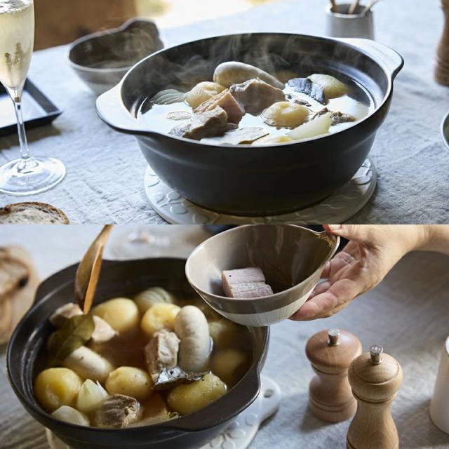 超軽量土鍋 8号 2〜3人用 SUPER LIGHT CLAYPOT IH・直火可 直火対応 土なべ どなべ 鍋料理 二人暮らし 三人暮らし 家族食器 ファミリー食器 炊き込みご飯 軽量 割れにくい 和食器 シンプル シック おしゃれ 和モダン_5