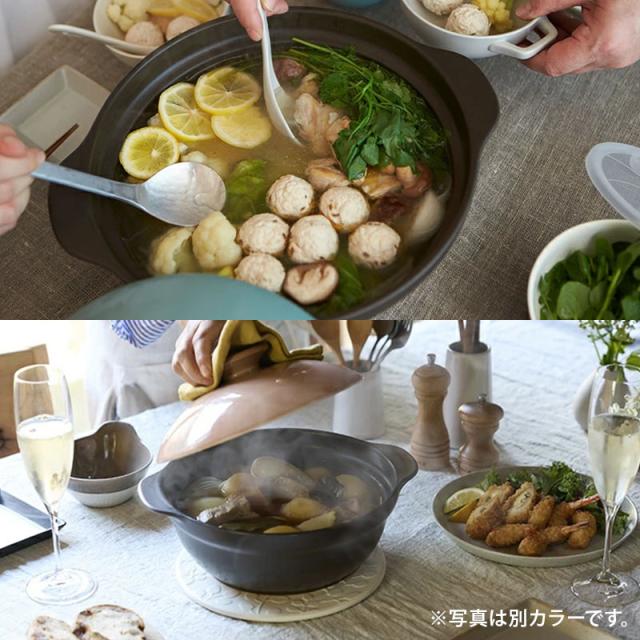 超軽量土鍋 9号 3〜4人用 SUPER LIGHT CLAYPOT IH・直火可 直火対応 土なべ どなべ 鍋料理 三人暮らし 四人暮らし 家族食器 ファミリー食器 炊き込みご飯 軽量 割れにくい 和食器 シンプル シック おしゃれ 和モダン_6