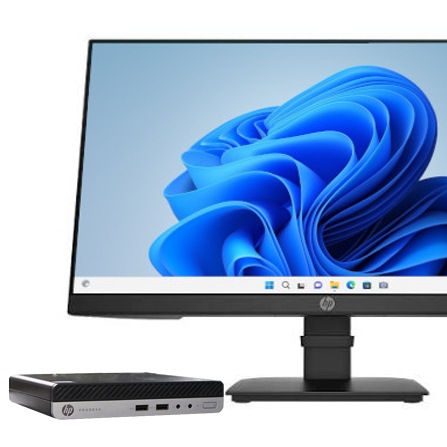 デスクトップパソコン 中古 HP ProDesk 400 G5 DM 超小型デスク 液晶セット 23.8インチワイド HP P24 G4 Windows11 64bit Core i3 9100T メモリ8GB SSD128GB 1243141 17,611円