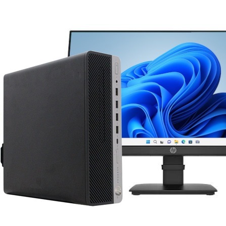 デスクトップパソコン 中古 HP ProDesk 600 G4 SFF 液晶セット 23.8インチワイド HP P24 G4 Windows11 64bit Core i5 8500 メモリ16GB SSD256GB 1235533