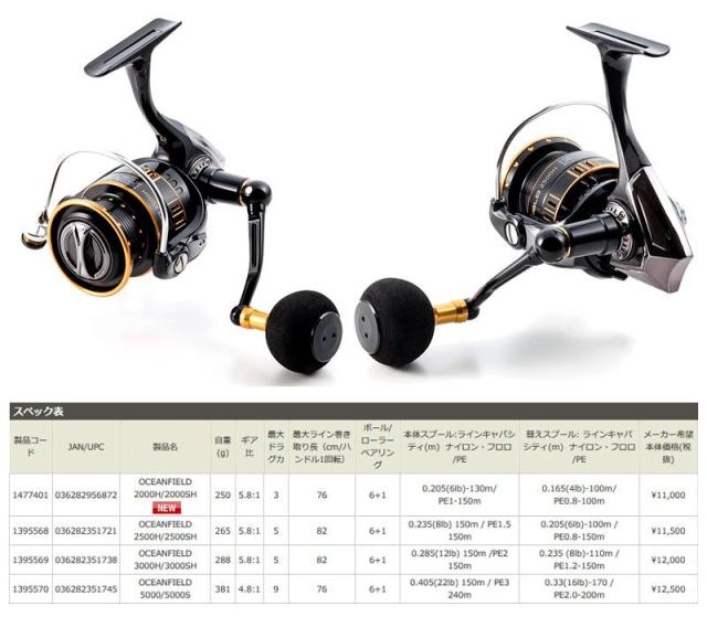 Abu Garcia Oceanfield5000/5000S スピニングリール アブ OCEANFIELD 5000/5000S / アブガルシア スピニングリール