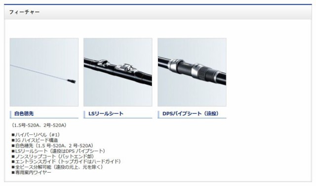 シマノ IG ハイスピード アペルト イソ 3号-520E(遠投) / 磯釣り 磯竿