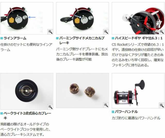 アブ AMB 6500CS ROCKET Black/Red High-speed（右ハンドル） / アブガルシア リール アンバサダー　【釣具　 釣り具】｜au PAY マーケット