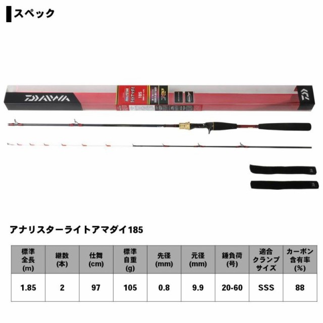 ダイワ Daiwa アナリスター ライトアマダイ 185 船釣り 甘鯛 アマダイ釣り 釣具 釣り具 の通販はau Pay マーケット 釣具のfto フィッシングタックルオンライン