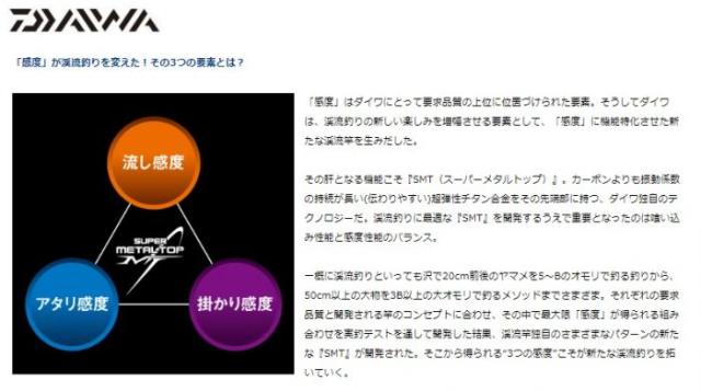 ダイワ 琥珀本流ハイパードリフト サツキ 85 / 渓流竿 郡上竿 SMT穂先