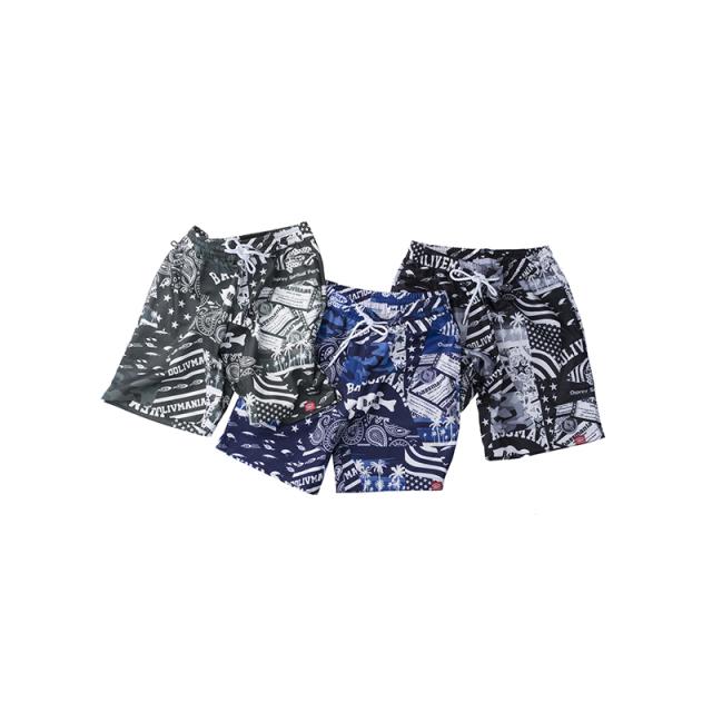 OSP O.S.P×bassmania総柄ハイブリッドショーツ ブラック S 【夏物衣料