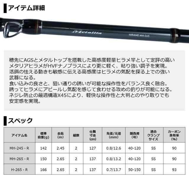 ダイワ メタリアヒラメ MH-245・R / 船竿の通販はau PAY マーケット