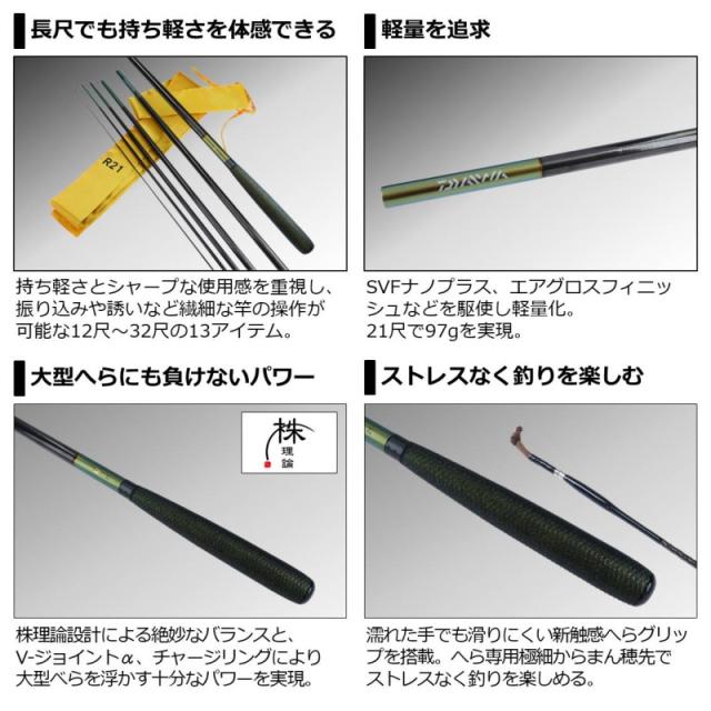 竹竿 15.3尺 へら竿 5本継 竹竿 【南州18〜6】18尺