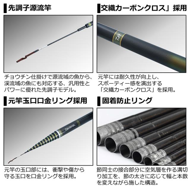 ダイワのリール ダイワ 源弓 超硬61・N 【釣具 釣り具】 渓流竿