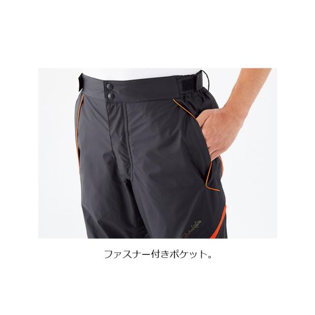 がまかつ GM-3530 フィッシングレインスーツ ブラック/オレンジ S　　【釣具　釣り具】_4
