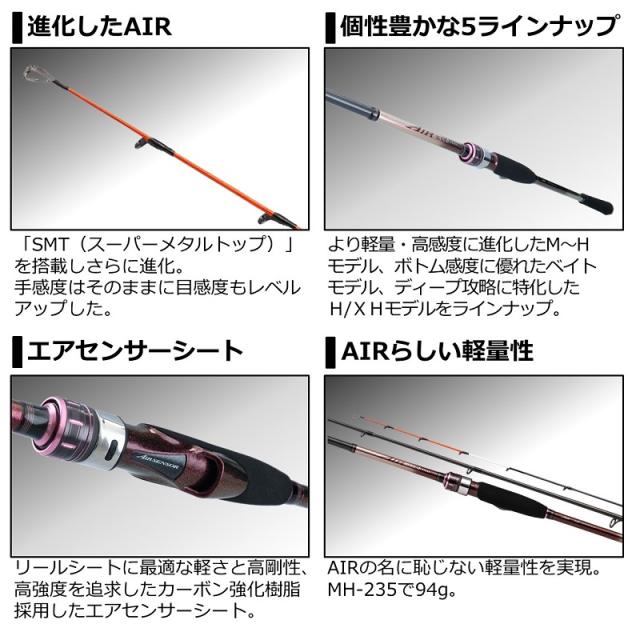 Daiwa 紅牙 テンヤゲーム AIR H-235SMT メタルトップ AGS ダイワ 紅牙