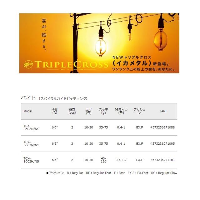 Major Craft TCX-B662M/N-S メジャークラフト トリプルクロス鉛スッテ