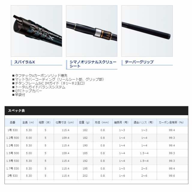 シマノ SHIMANO ラディックス 1.2号 - ロッド