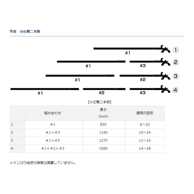ダイワ 総塗竿掛 凛 小仕舞2本物　/ ヘラ竿 へらぶな 竿掛け_1