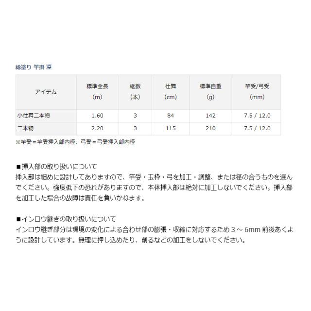 ダイワ 総塗竿掛 凛 小仕舞2本物　/ ヘラ竿 へらぶな 竿掛け_3