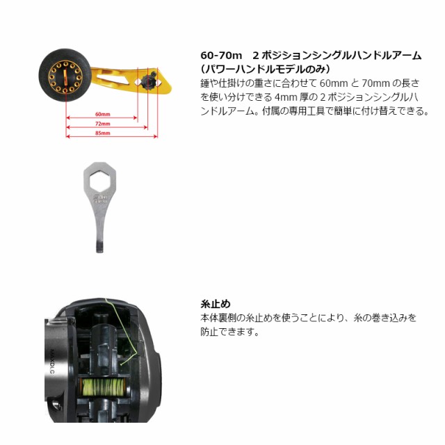 アブガルシア MAX DLC BG 右巻き パワーハンドル（コスパ