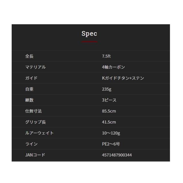 フィッシュマン ブリスト コモド 7.5H FBR-75H　　【釣具　釣り具】