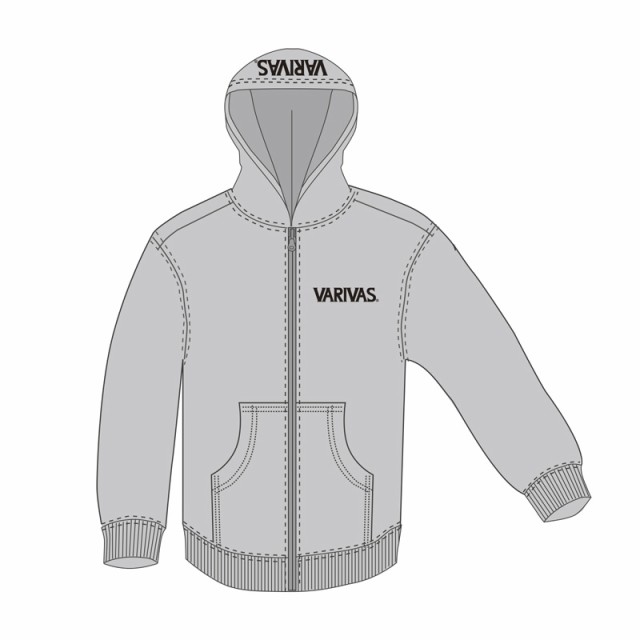 バリバス VAAW-27 フルジップパーカー M グレー　　【釣具　釣り具】の通販は