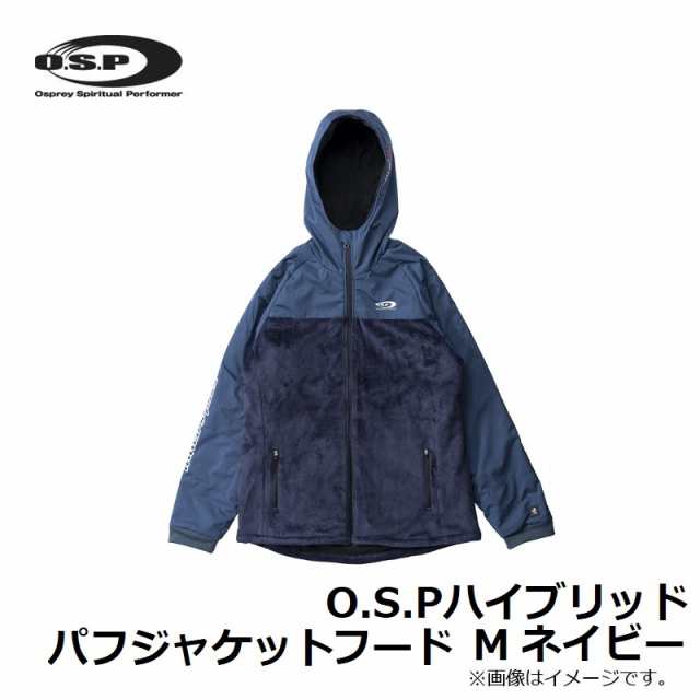 OSP O.S.Pハイブリッドパフジャケットフード M ネイビー　　【釣具　釣り具】