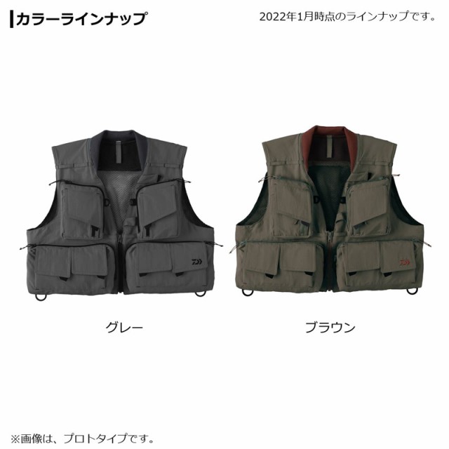 ダイワ DV-3222 ネイティブクリークベスト グレー M 【釣具 釣り具】