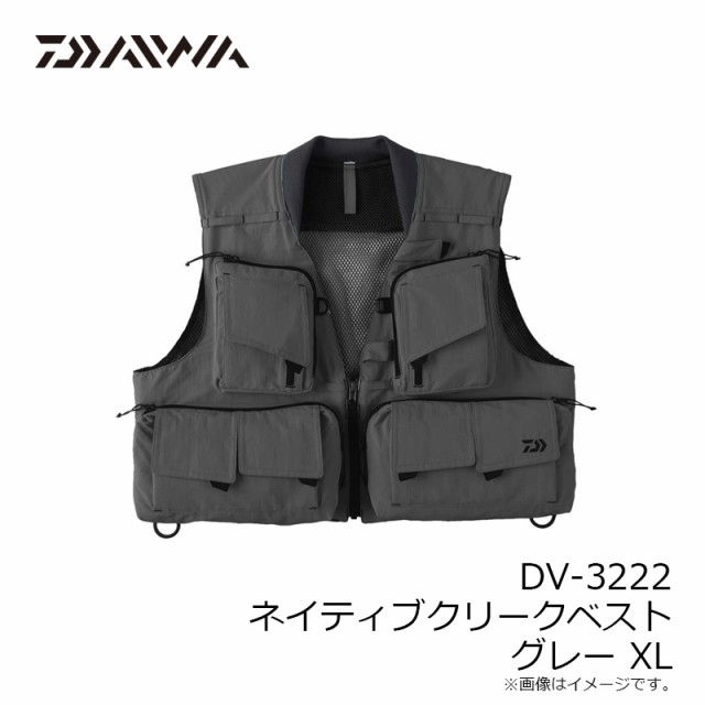 ダイワ DV-3222 ネイティブクリークベスト グレー XL　【釣具　釣り具】