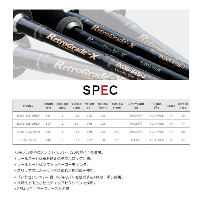 バレーヒル レトログラードX RGXS-65S-OMSP　【釣具　釣り具】_8