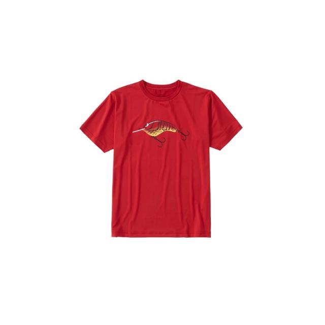 シマノ SH-005V グラフィック 速乾 Tシャツ WS レッド 【釣具