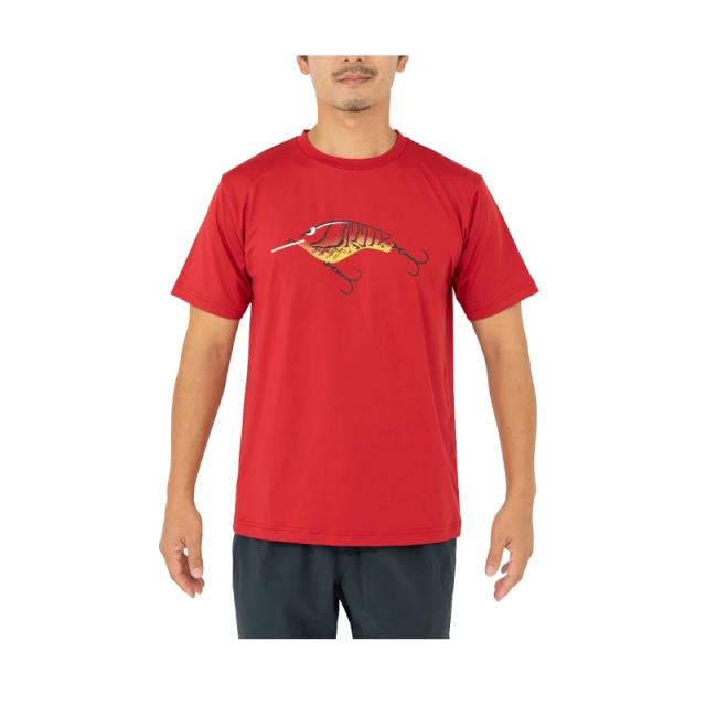 シマノ SH-005V グラフィック 速乾 Tシャツ WS レッド 【釣具