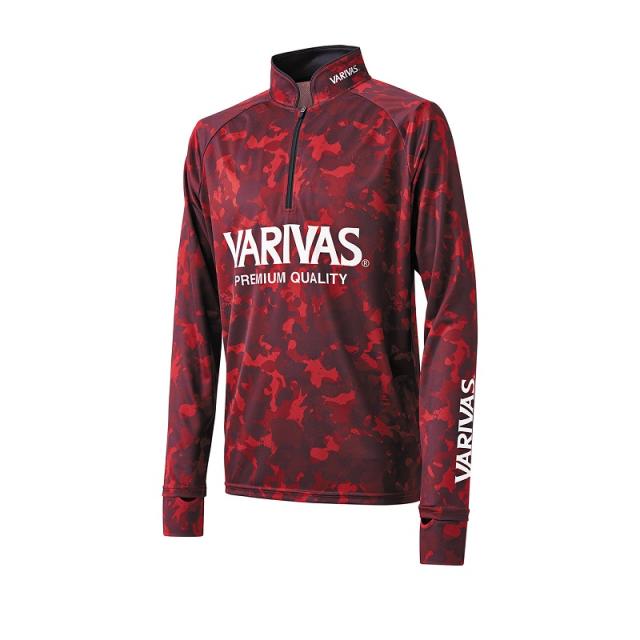 バリバス VAZS-23 ドライハーフジップ長袖  LL レッドカモ【夏物衣料大処分】の通販は 7,462円