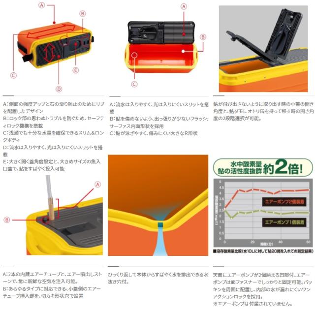 シマノ OC-012K オトリ缶R オレンジ 20.0L(20×52×31.5cm) オレンジ