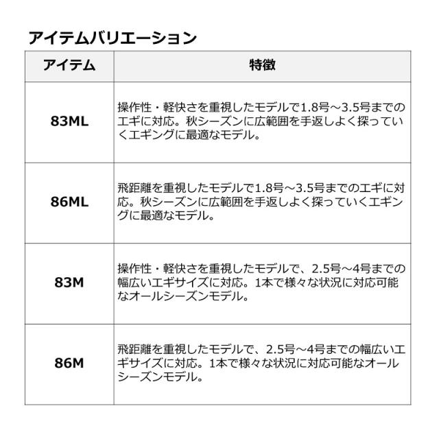 ダイワ エギングX 86M_3
