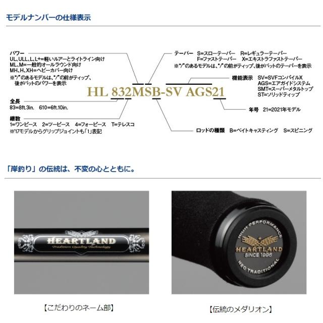 HL 852ＭＬ+FS－ＳＶ　AGS22 ダイワ バスロッド ハートランド 852ML+FS-SV AGS22(スピニング 2