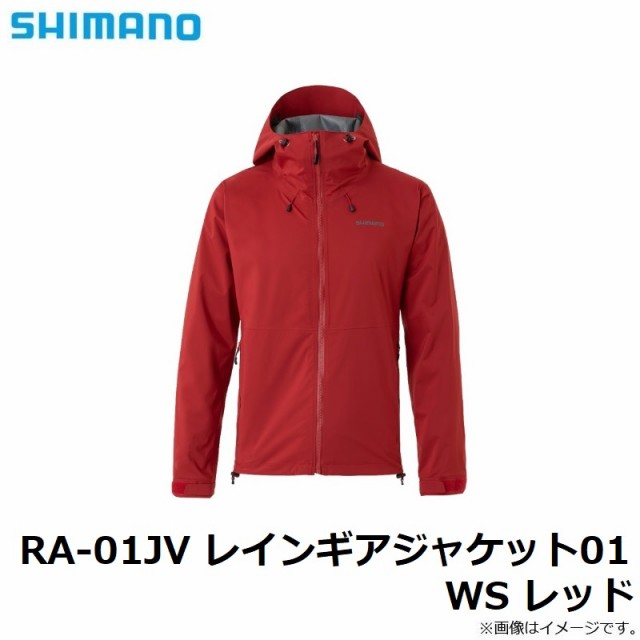 シマノ RA-01JV レインギアジャケット01 WS レッド　【釣具　釣り具】