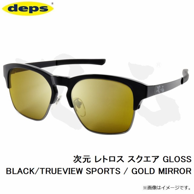 DEPS 次元 レトロス スクエア GLOSS BLACK/TVS・ゴールドミラー