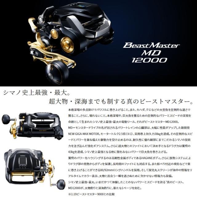 シマノSHIMANO電動リール 23 ビーストマスター MD 12000 新品 中古品