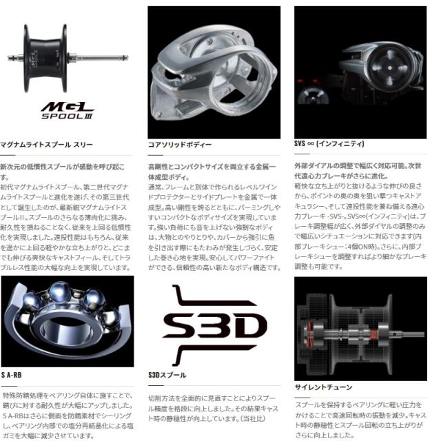 シマノ 23メタニウム 101HG /ベイトリール 左巻き 【釣具 釣り具】の
