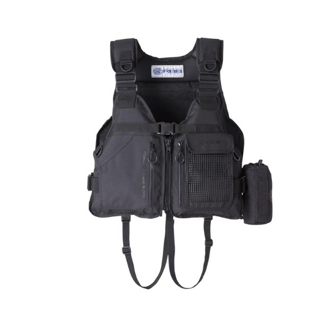 リバレイ 7661 RBB ロックショアショートベスト BLK/ブラック　【釣具　釣り具】