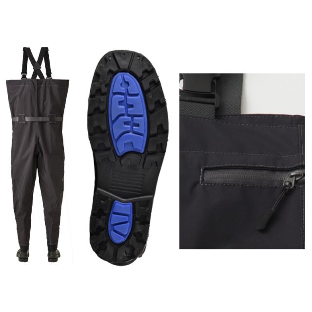 リバレイ 7618 RBB サーフウェーダー LL ブラック 【釣具 釣り具