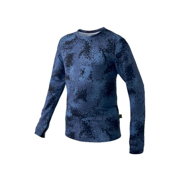 がまかつ GM3704 NFZ ロングスリーブクールTシャツ LL ネイビーカモフラージュ　【釣具　釣り具】