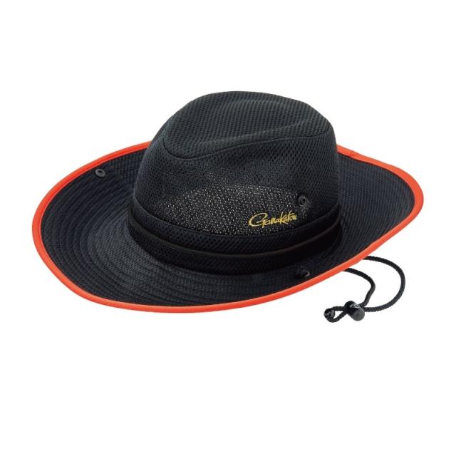 がまかつ GM9890 ライトクールストローハット L ブラック/レッド　【釣具　釣り具】の通販は 6,494円